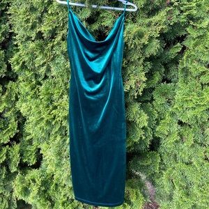 Lovely day forest green body con dress